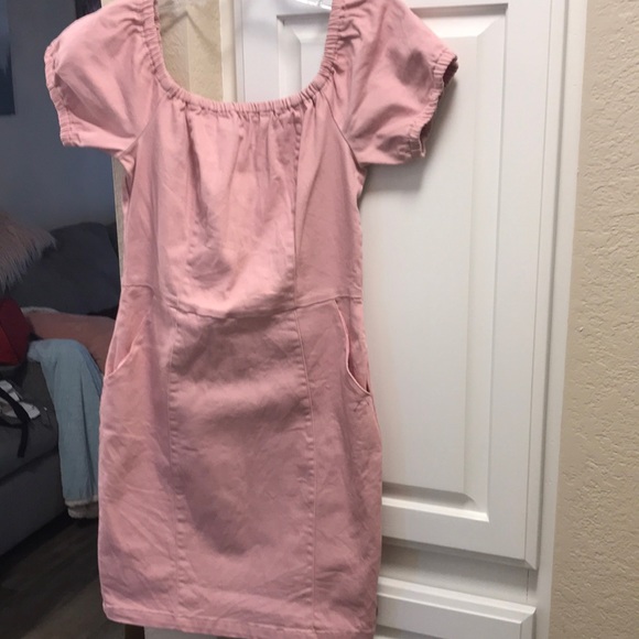 Haute Monde Dresses Haute Monde Light Pink Denim Dress Poshmark